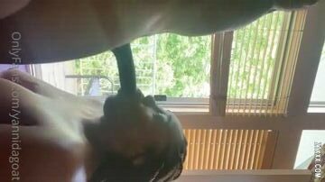Yannidagoat get a hard throat fuck